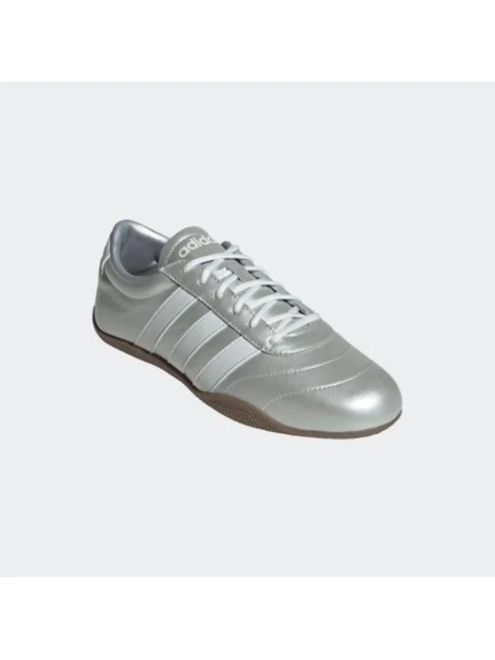 adidas Grand Court LO Silver/White Low Top Lace-Up Leather Sneakers JQ9682 7.5